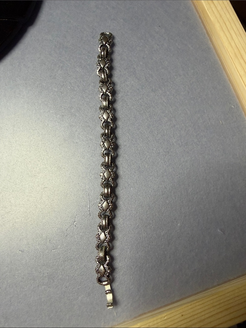 Vintage sterling silver link bracelet 0.4 oz 11.3 g tested solid 925 marcasite